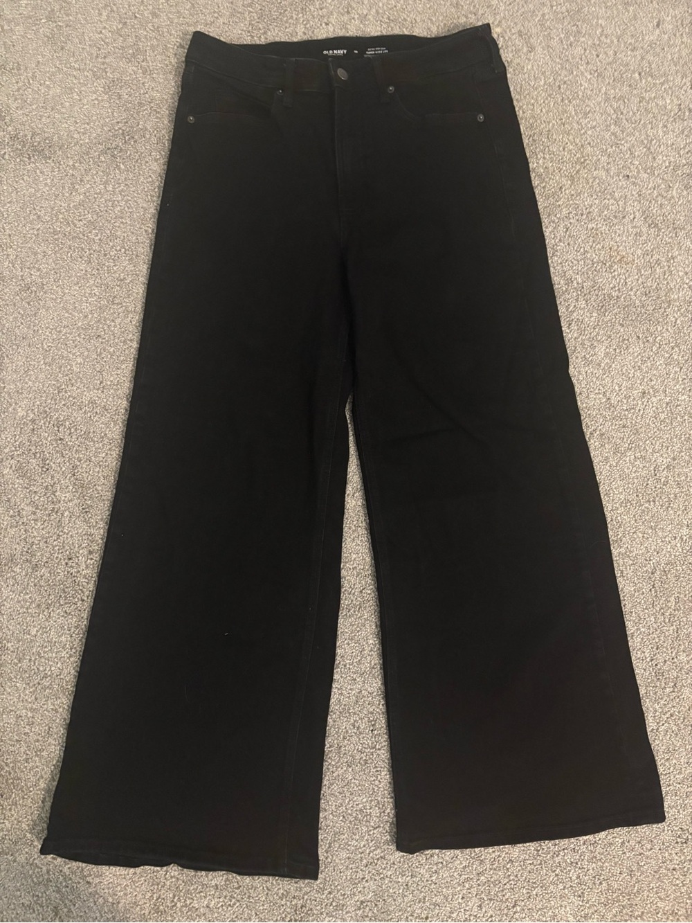 Old Navy Black Extra High-Rise Super Wide Leg Jeans